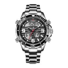 Lige Pánske hodinky digitálne - čierna steel FB 0007 darček ZADARMO