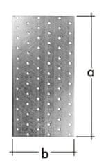 STREFA Doska je perforovaná. PP 13 DMX 100x240 - pozinkovaný plech - balenie po 1 ks