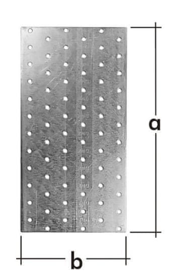 STREFA Doska je perforovaná. PP 17 DMX 100x500 - pozinkovaný plech - balenie po 1 ks