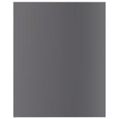 Vidaxl Prídavné police 8 ks, lesklé sivé 40x50x1,5 cm, drevotrieska