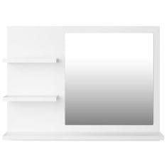 Vidaxl Kúpeľňové zrkadlo, biele 60x10,5x45 cm, kompozitné drevo