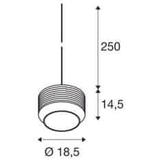 SLV BIG WHITE (SLV) PANTILO ROPE 19 závesné svietidlo, 250 cm, E27, 15 W, strieborná 1007596