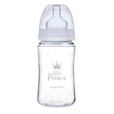 Canpol BABIES Fľaša so širokým hrdlom Royal Baby 240 ml modrá