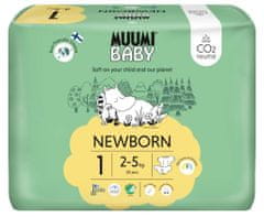 MUUMI BABY Baby 1 Newborn 2–5 kg (25 ks), eko plienky