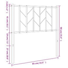 Vidaxl Kovové čelo postele čierne 80 cm