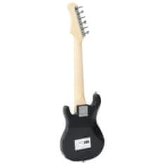 Vidaxl Elektrická gitara pre deti s taškou hnedo-biela 3/4 30"