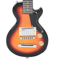 Vidaxl Elektrická gitara pre deti s taškou hnedo-čierna 3/4 30"