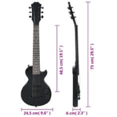 Vidaxl Elektrická gitara pre deti s taškou čierna 3/4 30"