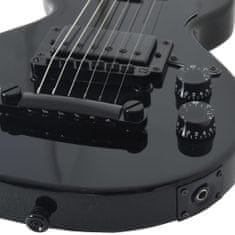 Vidaxl Elektrická gitara pre deti s taškou čierna 3/4 30"