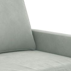 Petromila vidaXL 4-dielna sedacia súprava s vankúšmi bledosivá zamat