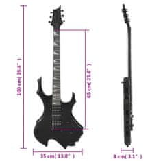 Vidaxl Elektrická gitara pre začiatočníka s taškou čierna 4/4 39"