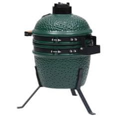 Vidaxl 2 v 1 Kamado gril s udiarňou keramika 56 cm zelený