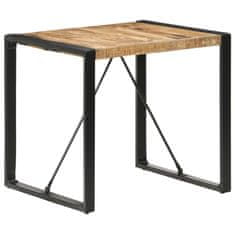 Vidaxl Jedálenský stôl 80x80x75 cm, surové mangové drevo