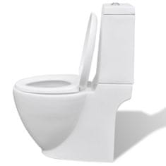 Vidaxl Biela keramická toaleta a bidet