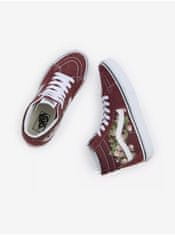 Vans Vínové dámske členkové semišové tenisky VANS SK8-Hi 38 1/2