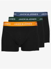 Jack&Jones Súprava troch pánskych čiernych boxeriek Jack & Jones M