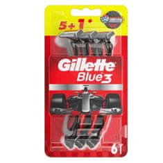 Gillette Jednorazové holítka Blue 3 Red & White 5+1 ks