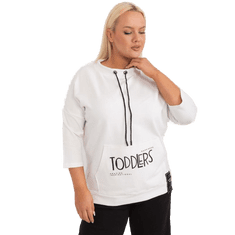 RELEVANCE Dámska blúzka s vreckami a viazaním plus size KOKA ecru RV-BZ-8106.96_405459 Univerzálne