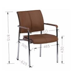 Dalenor Konferenčná stolička Flash (SET 4 KS) syntetická koža, čierna