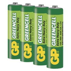 GP Zinková batéria Greencell AA, LR6, 1,5 V, 4 ks