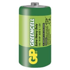 GP Zinková batéria Greencell C, R14, 1,5V, 2 ks