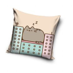 Carbotex Obliečka na vankúšik Mačička Pusheen Pelech 40x40 cm