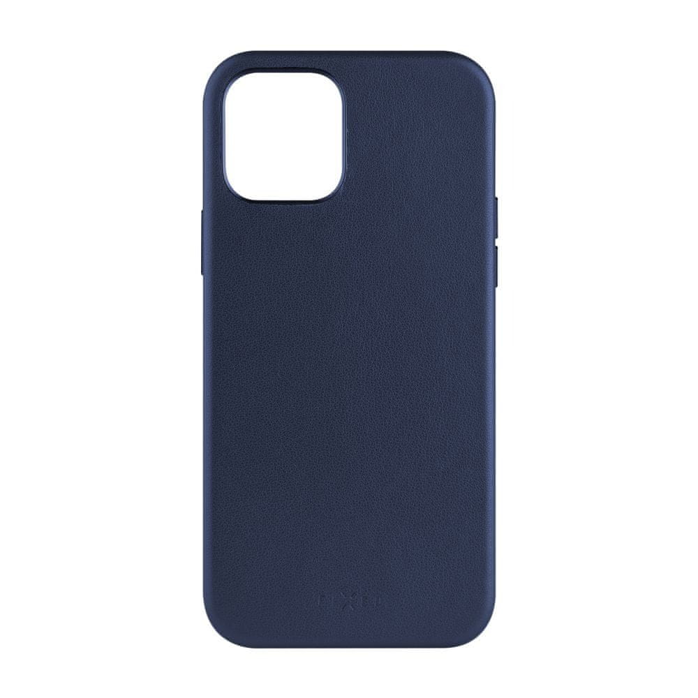 FIXED kožený zadný kryt MagLeather Apple iPhone 12/12 Pro, modrý (FIXLM-558-BL)