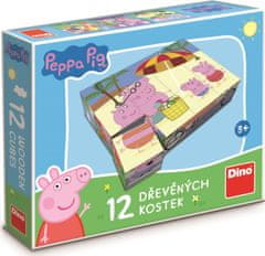 DINO Obrázkové kocky Prasiatko Peppa, 12 kociek