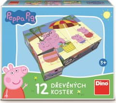 DINO Obrázkové kocky Prasiatko Peppa, 12 kociek