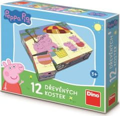 DINO Obrázkové kocky Prasiatko Peppa, 12 kociek