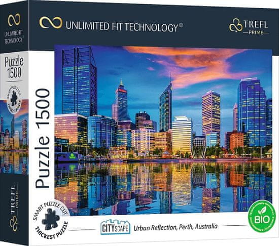 Trefl Puzzle UFT Cityscape: Odraz mesta Perth, Austrália 1500 dielikov