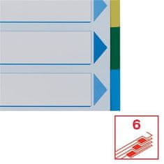 Esselte Farebné rozlišovače, mix farieb, A4, plast, 6 dielov, 15260