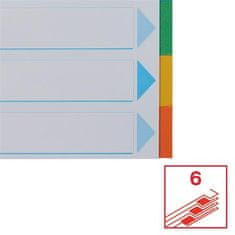 Esselte Registra "Standard", popisovateľná titulná str., mix farieb, kartón, A4, 6 dielov, 100192