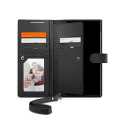 Spigen Wallet S Plus, čierna - Samsung Galaxy S24 Ultra (ACS07308)