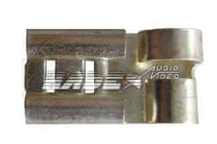 HADEX Faston-zdierka 6,3mm uhlová, kábel do 1,5mm2, bez vývodky