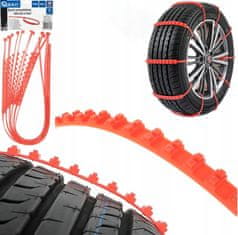 GEKO Protišmykové pásy na kolesá - snehové reťaze, opakovateľne použiteľné, súprava 10 ks