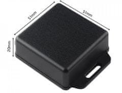 HADEX Krabička plastová čierna, 51x51x20mm, ABS
