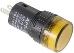 HADEX Kontrolka 12V LED 19mm, AD16-16E, žltá
