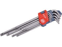 HADEX L-kľúče TORX predĺžené, sada 9ks, T10-50, EXTOL PREMIUM, 8819412