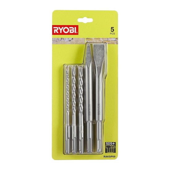 RYOBI Súprava SDS+ vrtákov a sekáčov RYOBI RAKSP0, 5ks