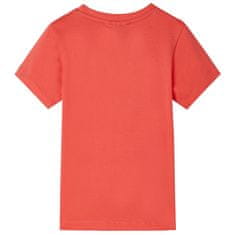 Vidaxl Detské tričko svetločervené 92