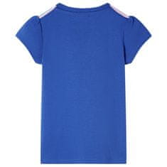 Vidaxl Detské tričko kobaltovo modré 140
