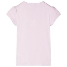 Vidaxl Detské tričko so skoseným rukávom mäkké ružové 116