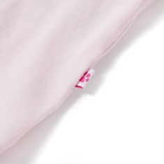 Vidaxl Detské tričko so skoseným rukávom mäkké ružové 104