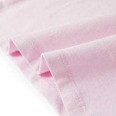 Vidaxl Detské tričko so skoseným rukávom mäkké ružové 116