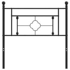 Vidaxl Kovové čelo postele čierne 90 cm