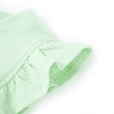 Vidaxl Detské tričko s volánovými rukávmi mäkké zelené 104