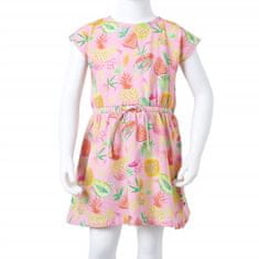 Vidaxl Detské šaty jemné ružové 116