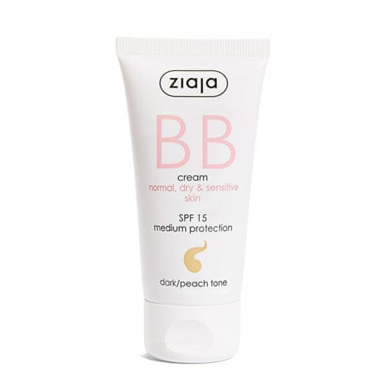 Ziaja BB krém pre normálnu, suchú a citlivú pleť SPF 15 Dark / Peach Tone ( BB Cream ) 50 ml