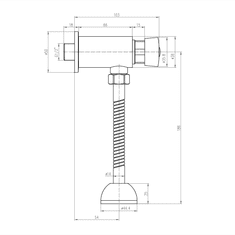 AQUALINE , Samouzatvárací pisoárový ventil, chróm, ZY12022